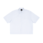 Unisex Striped Boxy Button-Up Shirt