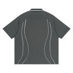 Unisex Raglan Piping Polo Shirt