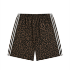 Unisex Heavyweight Leopard Drawstring Shorts