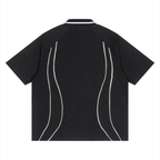 Unisex Raglan Piping Polo Shirt