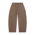 Unisex Mineral Wash Barrel Leg Pants