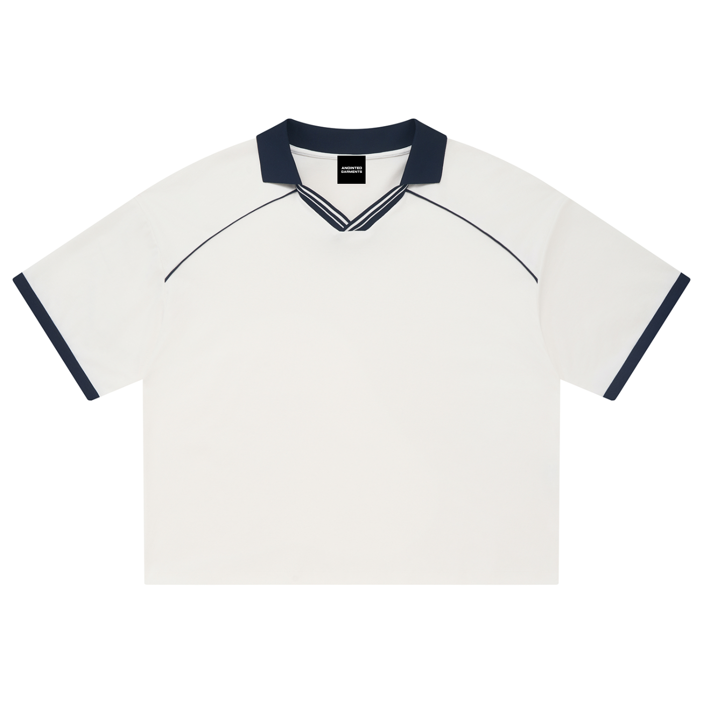 Unisex Collared Piping Boxy Soccer Jersey