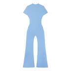 Women’s Tight Flared Leg Quarter-Zip Jumpsuit