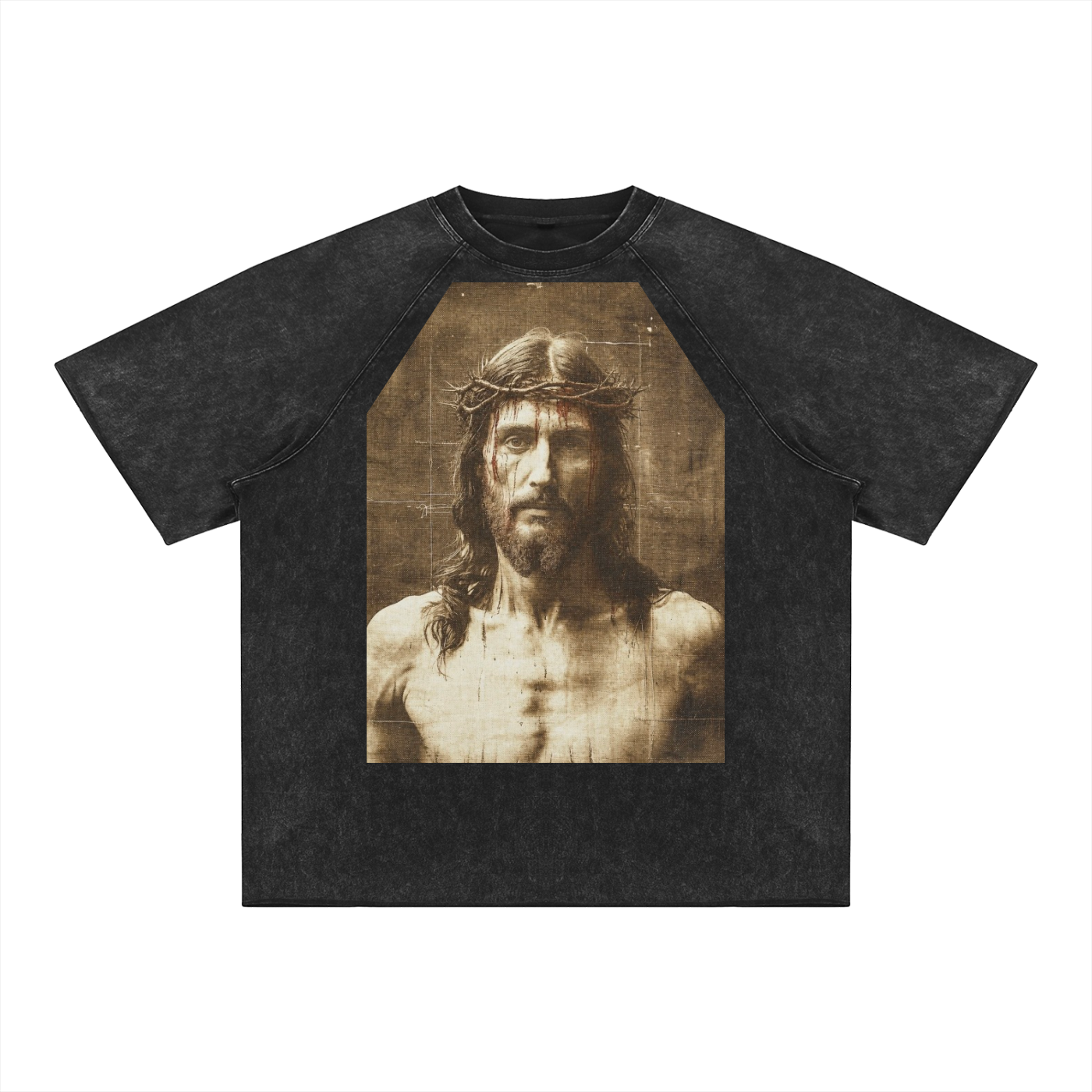 Unisex Mineral Wash Raw Edge T-Shirt