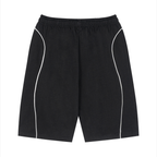 Unisex Piping Drawstring Shorts