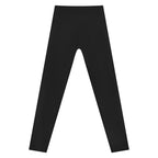 Anointed Garments black high-waisted athletic leggings with moisture-wicking four-way stretch fabric for gym workouts.