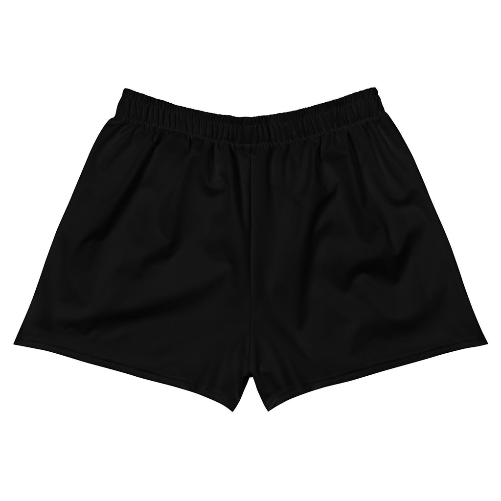 Anointed Garments black athletic performance shorts with an elastic waistband and moisture-wicking microfiber fabric.