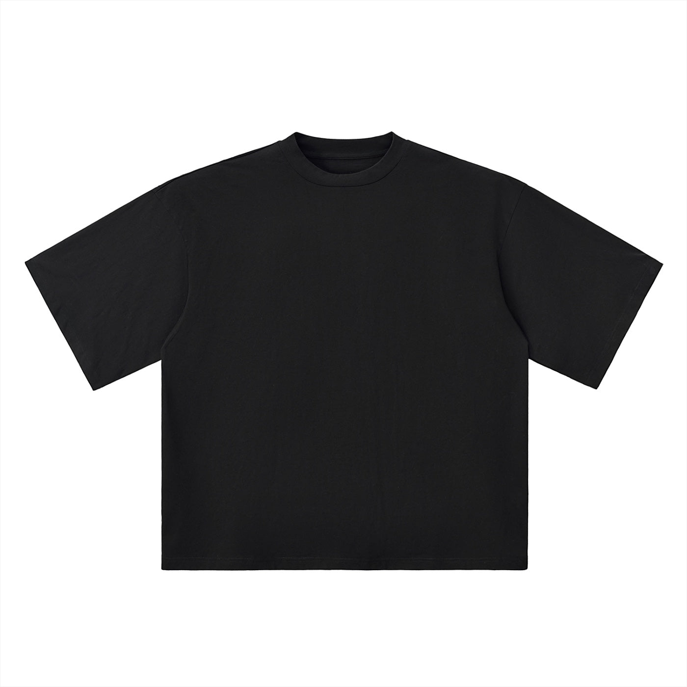 Anointed Garments black boxy fit crewneck t-shirt in heavy cotton with a relaxed drop shoulder silhouette.