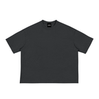 Anointed Garments black boxy cotton tee with drop shoulders and a relaxed fit on a plain white background.