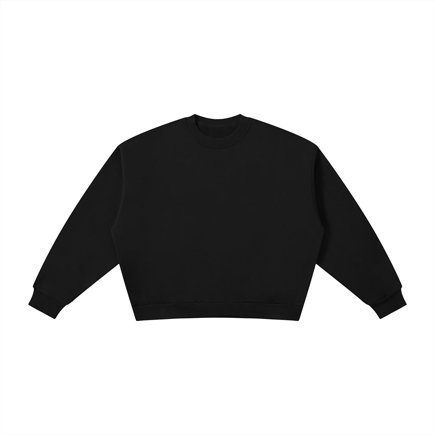 Anointed Garments black heavyweight cotton blend crewneck sweatshirt with a relaxed fit and ribbed cuffs and hem.