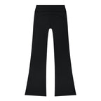 Anointed Garments women's black high-rise flare leg lounge pants in soft nylon spandex blend