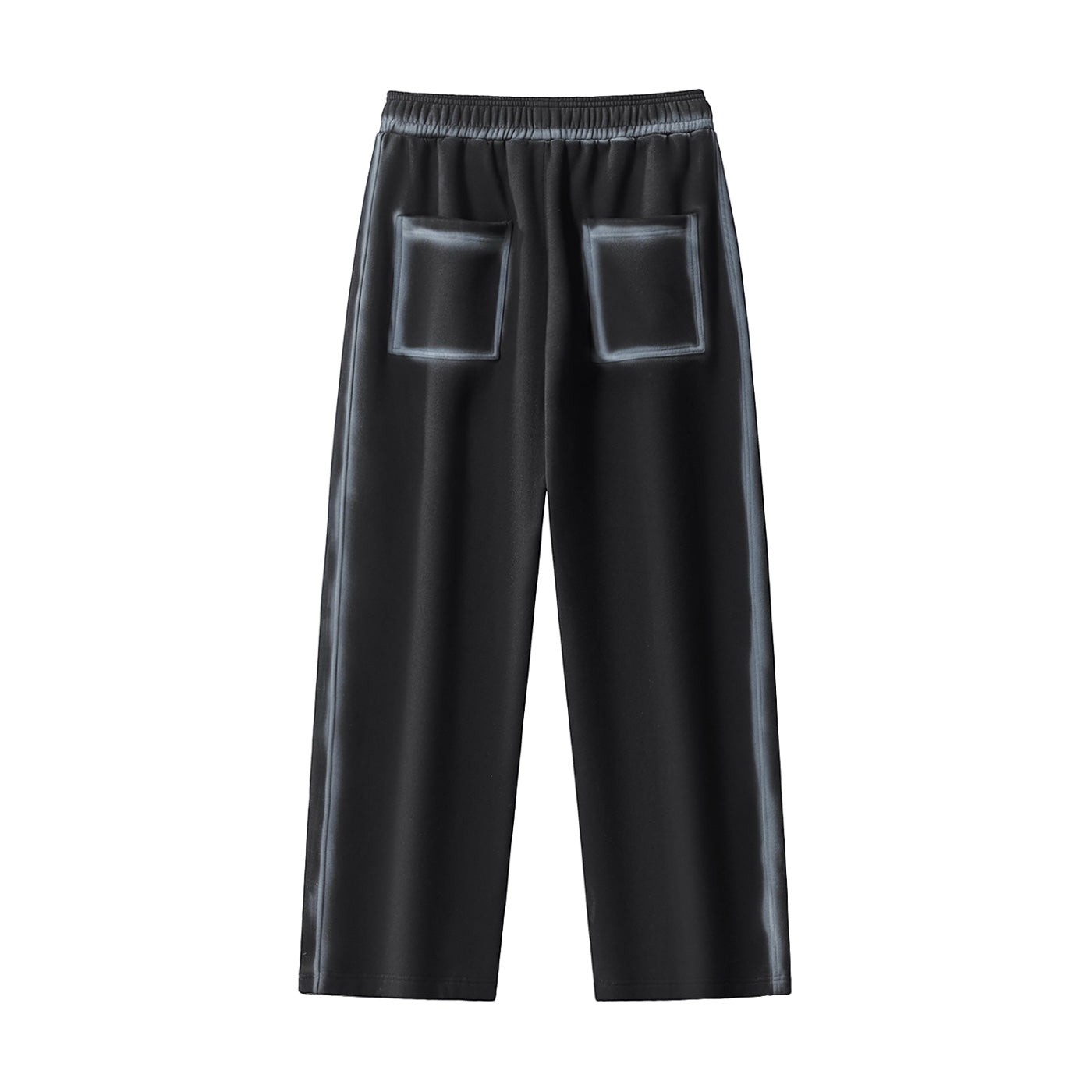 Anointed Garments unisex black sunfaded fleece sweatpants with back pockets and a relaxed fit.
