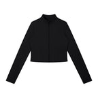 Anointed Garments black women's full-zip sports jacket with a stand collar and long sleeves in a slim fit.