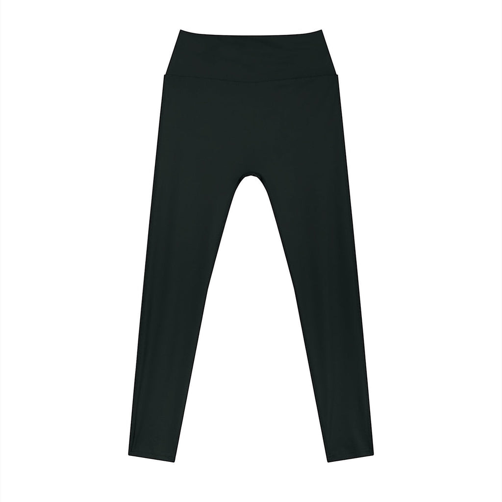 Anointed Garments black high-rise ankle-length leggings in a stretchy polyester-spandex blend for yoga and gym wear.