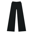 Anointed Garments black high rise yoga pants in a comfortable nylon and spandex blend for gym or casual wear.