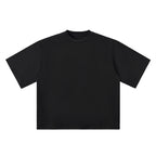 Anointed Garments black oversized drop shoulder t-shirt in 100% cotton with a round neck and short sleeves.