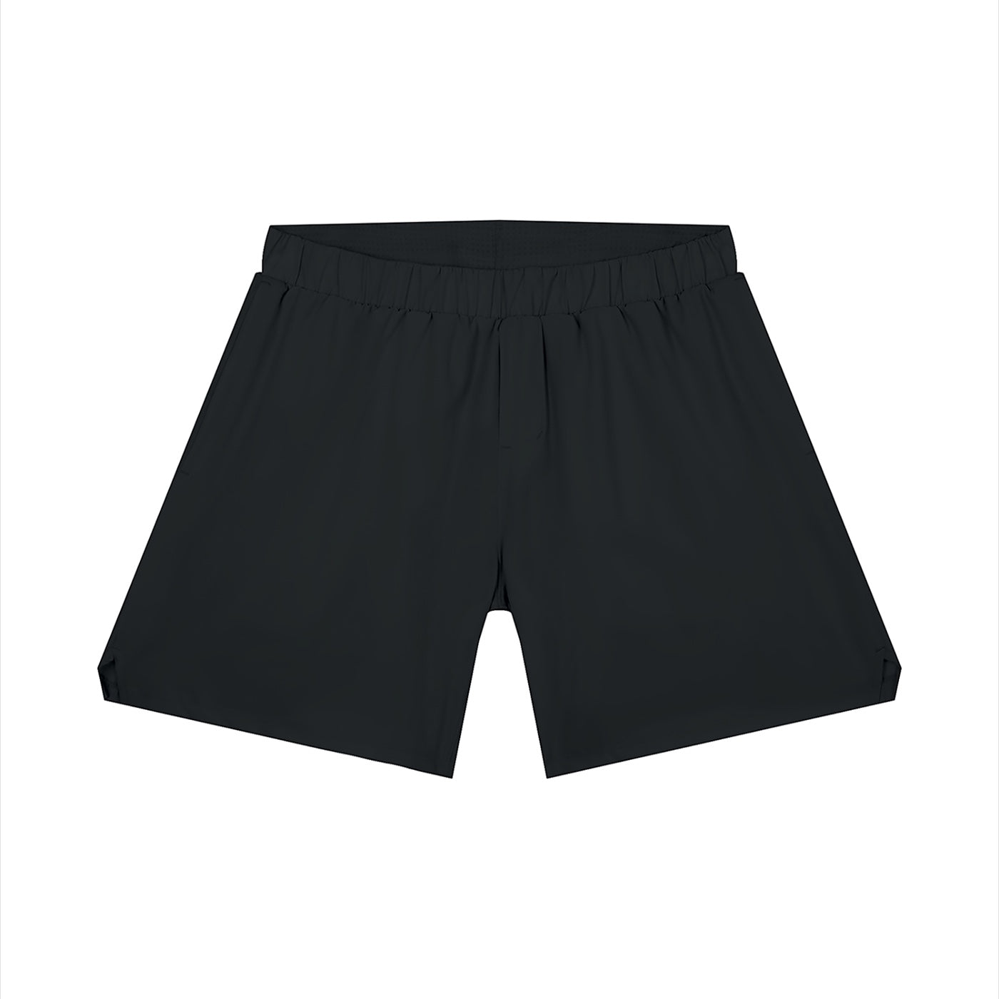 Anointed Garments black loose fit performance shorts for men, featuring a lightweight polyester blend for gym and sport.