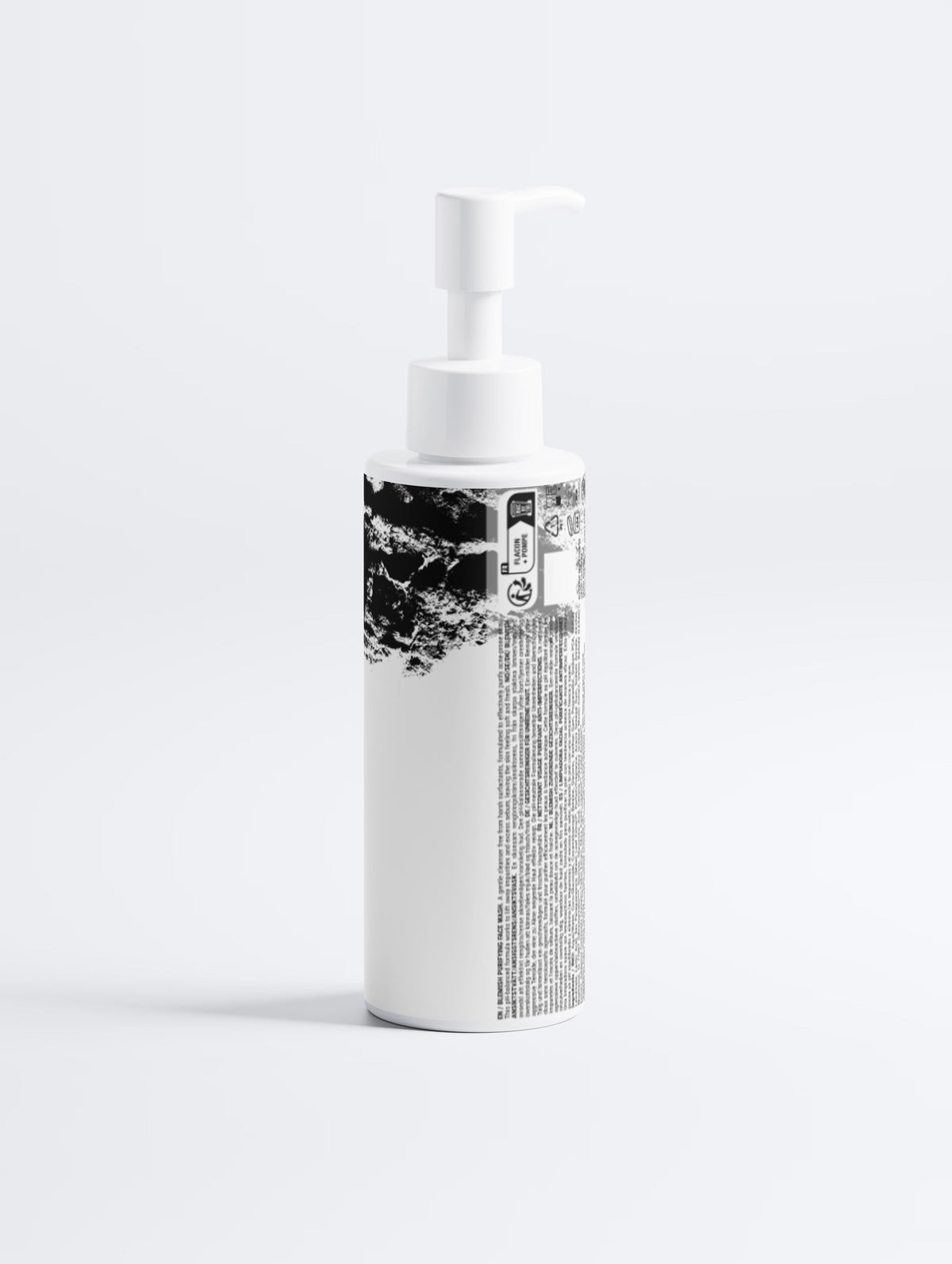 Anointed Garments Anointed Skin Blemish Care Purifying Face Wash in a white pump bottle with black botanical graphics.
