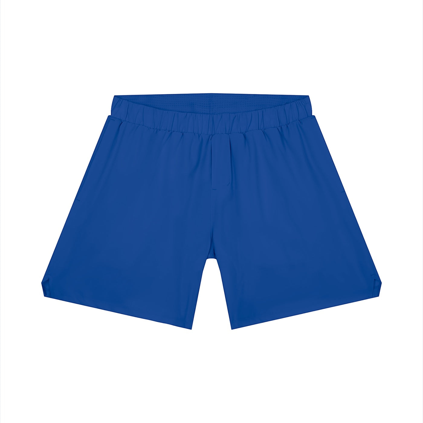 Anointed Garments men's royal blue athletic training shorts with an elastic waistband and side slits for mobility.