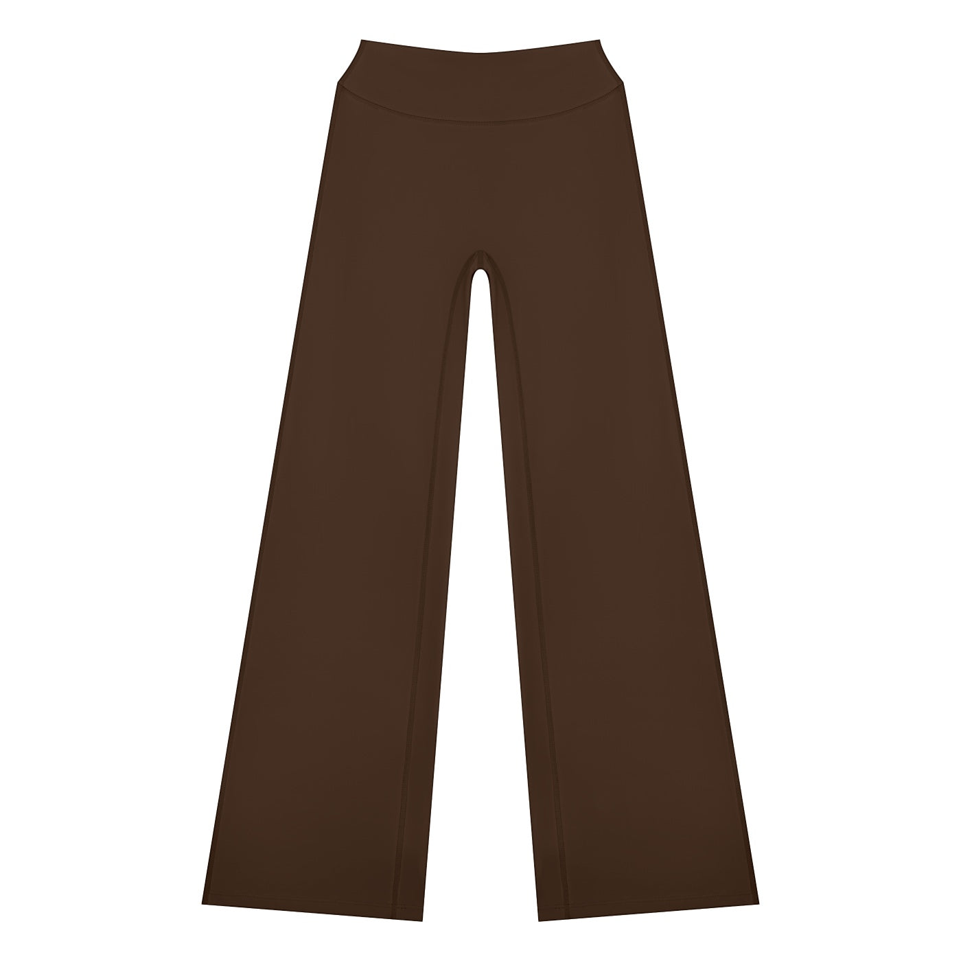 Anointed Garments women's high rise yoga pants in dark brown, featuring a comfortable bodycon fit and nylon blend.