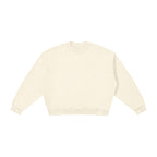 Anointed Garments boxy fleece crewneck sweatshirt in cream with a drop shoulder and oversized fit.