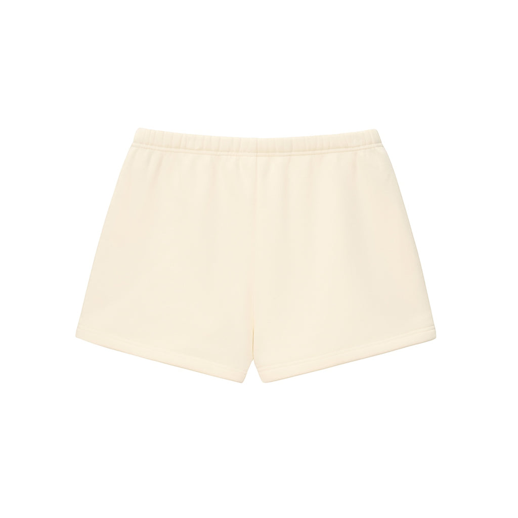 Anointed Garments Essential fleece lounge shorts in cream with an elasticated waistband.