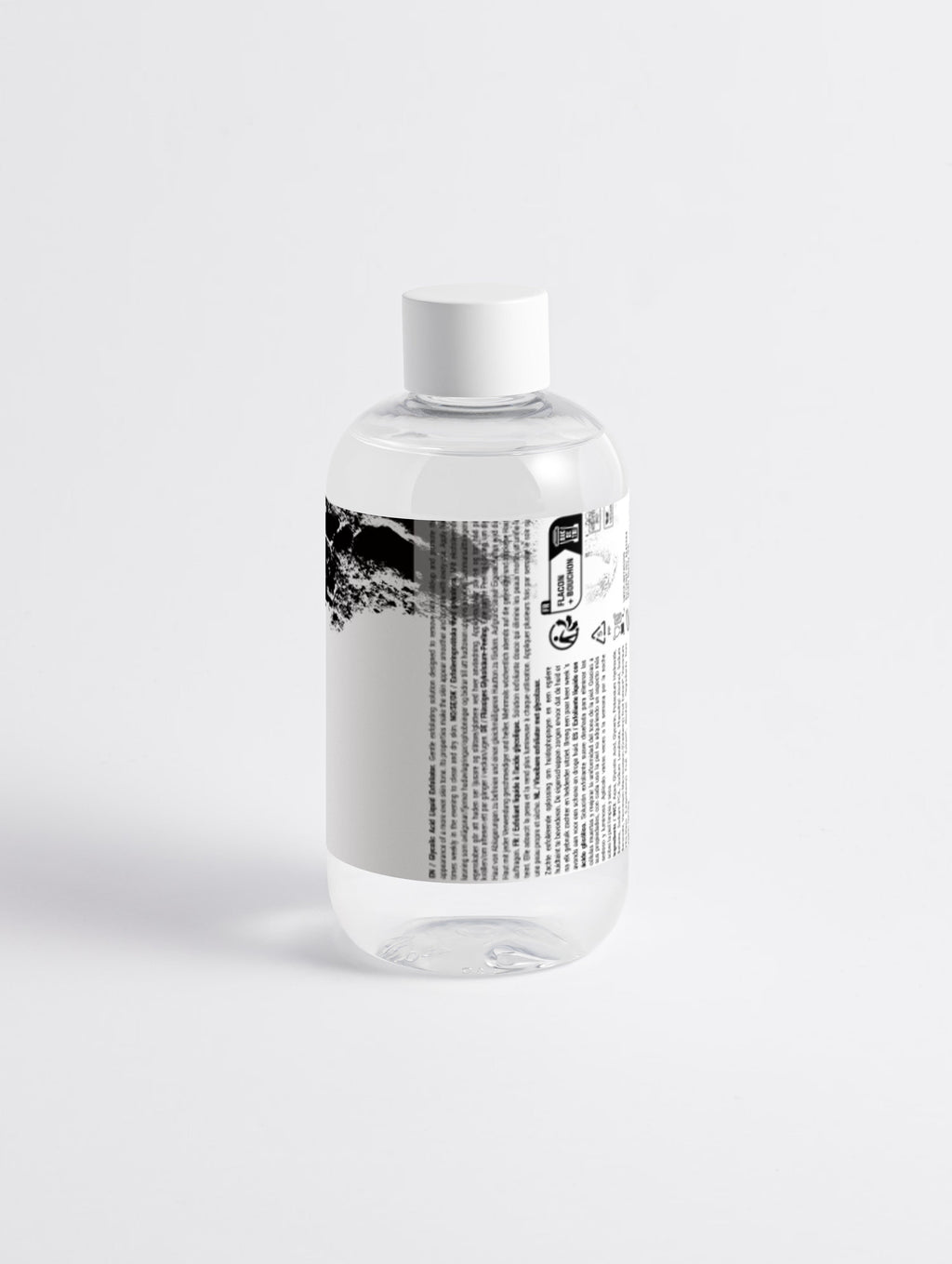 Anointed Garments Glycolic Acid Liquid Exfoliator in a clear bottle with a white cap against a plain white background.