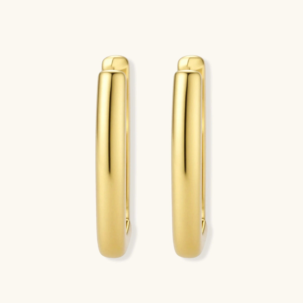 Anointed Garments 14K gold-plated 925 sterling silver hoop earrings with a polished finish and 19 mm diameter.