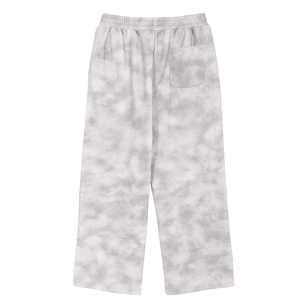 Anointed Garments grey tie-dye relaxed fit lounge pants with an elastic drawstring waist and back pocket