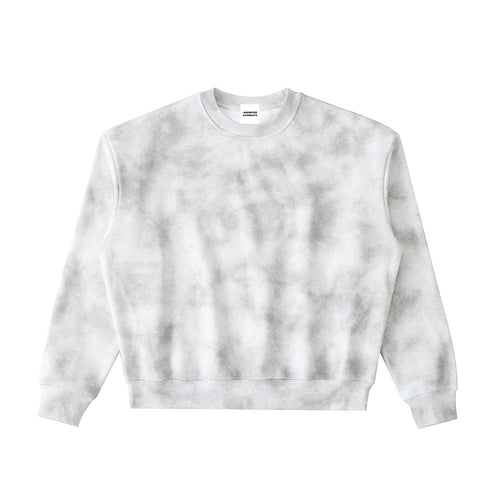Anointed Garments grey washed boxy fleeced sweatshirt with a round neck and long sleeves in a vintage style