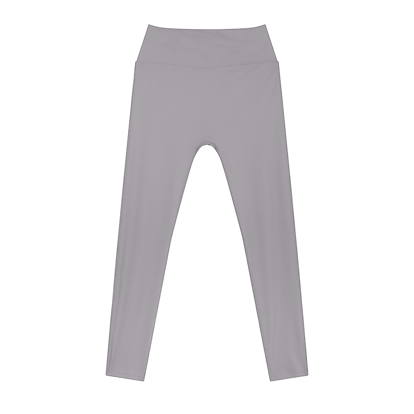 Anointed Garments high-waisted grey athletic leggings made from moisture-wicking, four-way stretch performance fabric.