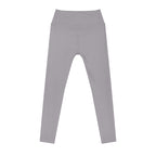 Anointed Garments high-waisted athletic leggings in light grey, featuring moisture-wicking, squat-proof fabric.