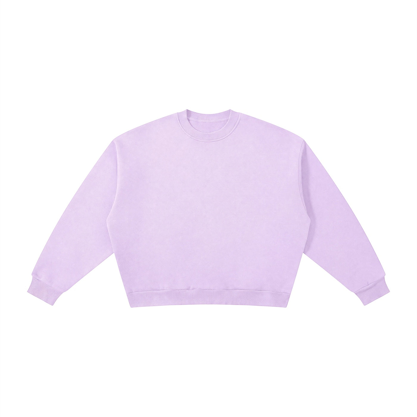Anointed Garments lavender heavyweight cotton blend crewneck sweatshirt with a relaxed drop shoulder fit.