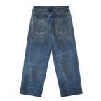 Anointed Garments mud wash wide leg jeans in heavyweight cotton-blend denim with a relaxed fit and back pocket detail.