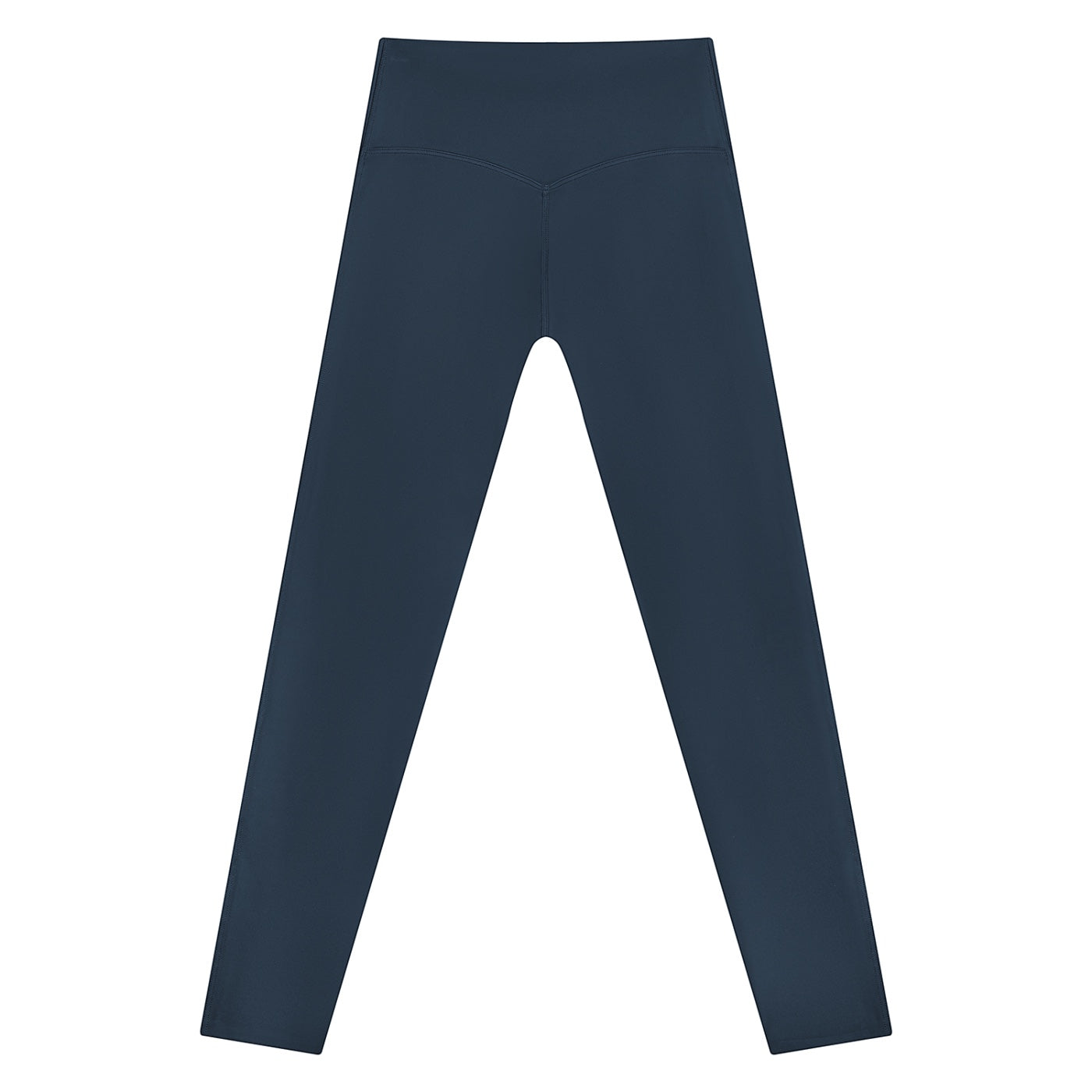 Anointed Garments high-waisted athletic performance leggings in dark navy blue with a sleek, squat-proof finish.