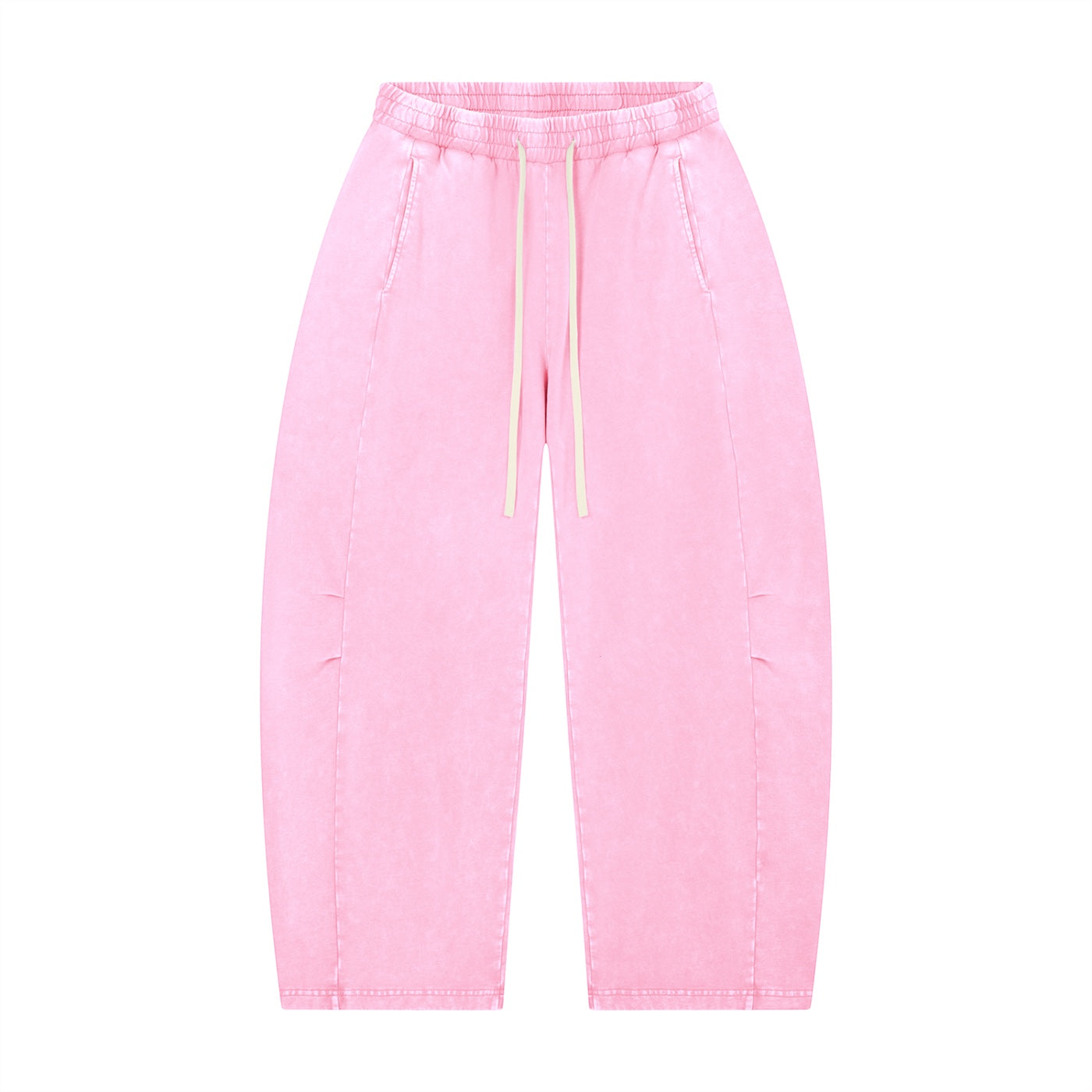 Anointed Garments pink relaxed fit lounge pants in 100% cotton with a vintage snow wash, drawstring waist, and pockets.
