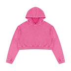 Anointed Garments pink mineral wash cropped pullover hoodie in heavyweight cotton with a relaxed boxy fit.