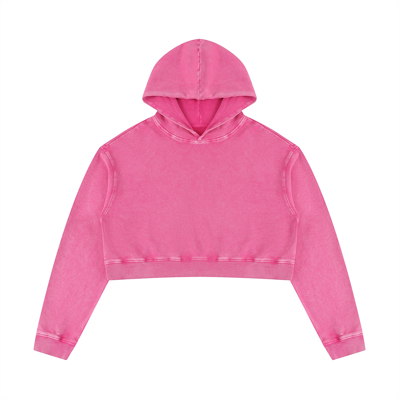 Anointed Garments pink mineral wash cropped pullover hoodie in heavyweight cotton with a relaxed boxy fit.
