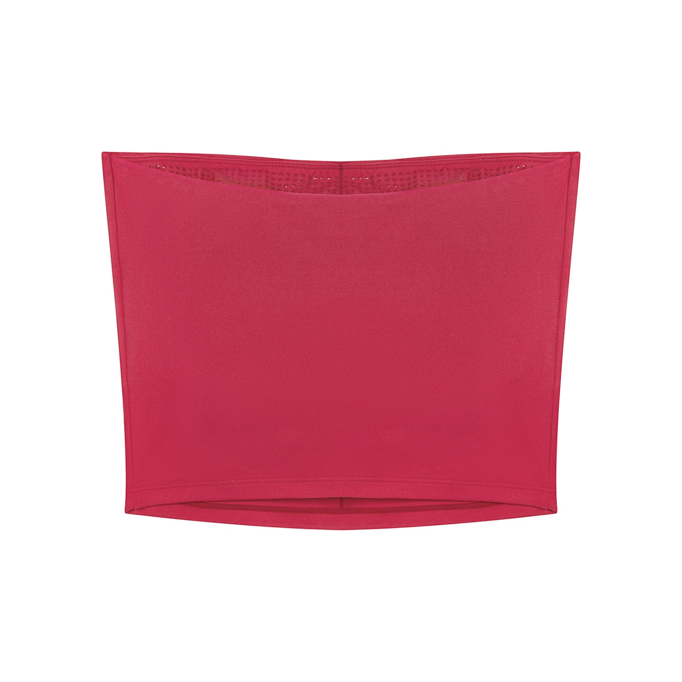Anointed Garments red strapless tube top in a stretchy nylon-spandex blend with a seamless, bodycon fit.