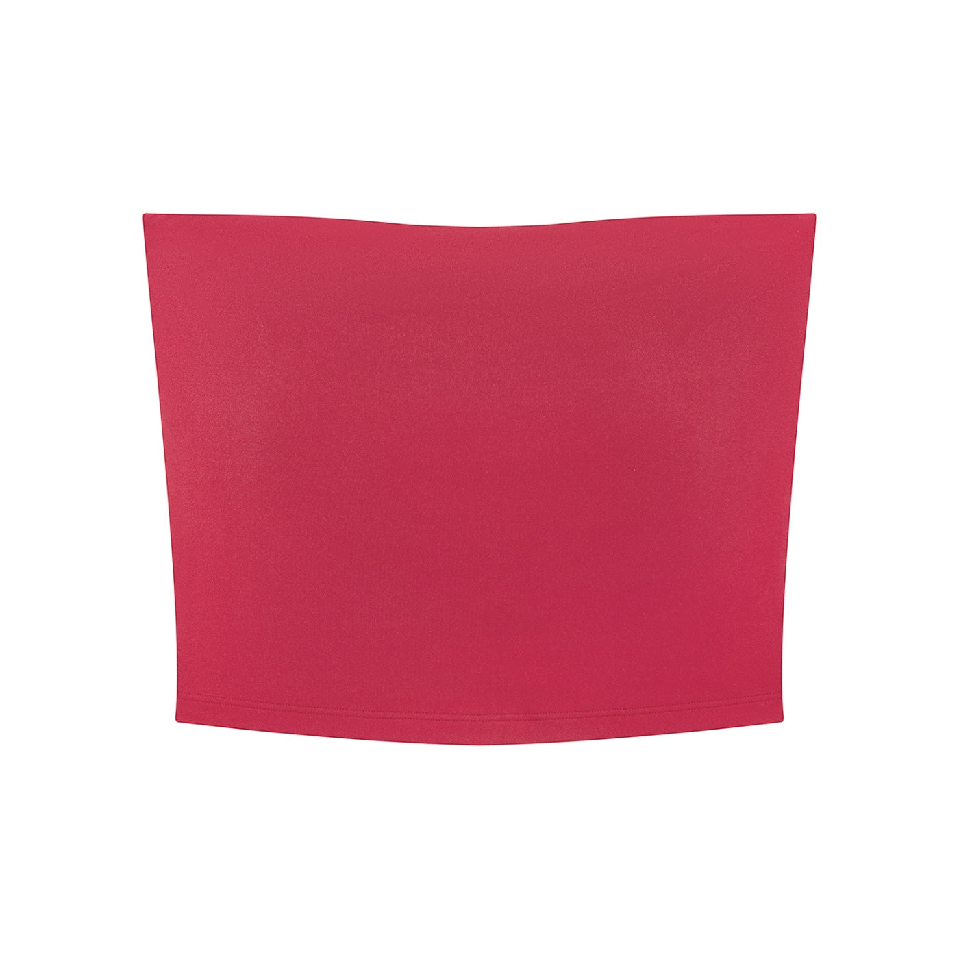 Anointed Garments red strapless tube top in a sleek, bodycon fit made from stretchy nylon and spandex fabric.