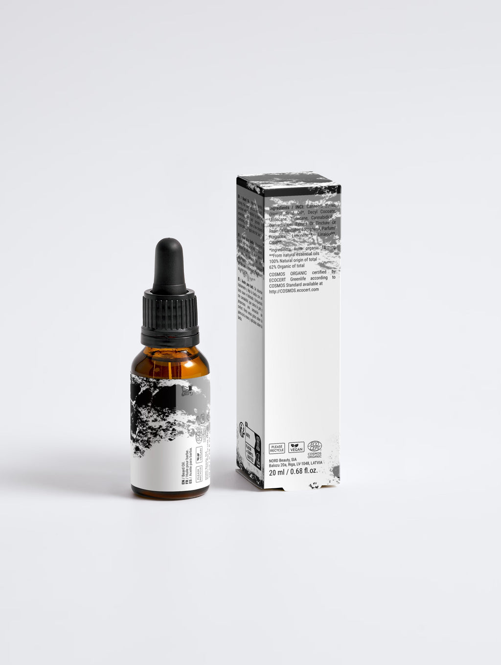 Anointed Garments Anointed Skin Softening Beard Oil in an amber glass dropper bottle with its matching product box.