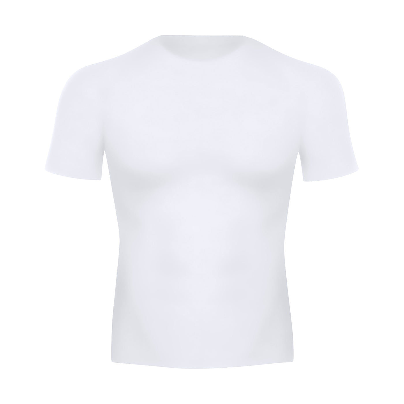 Anointed Garments white crew neck t-shirt in a slim fit, crafted from breathable polyester and spandex blend.
