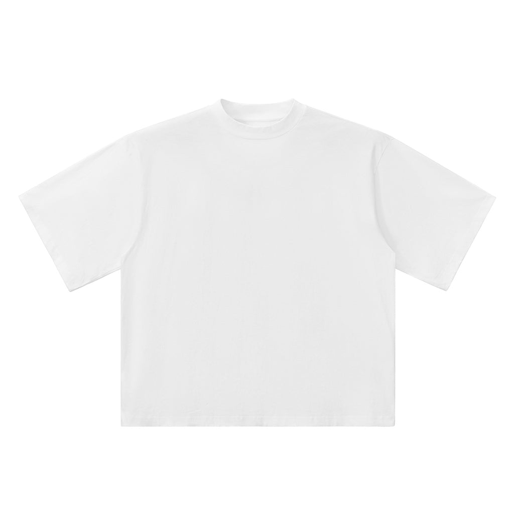 Anointed Garments white oversized cotton t-shirt with a drop shoulder design and round neck, casual unisex style.