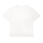 Anointed Garments white slim-fit performance raglan tee in lightweight polyester with a crewneck and short sleeves.