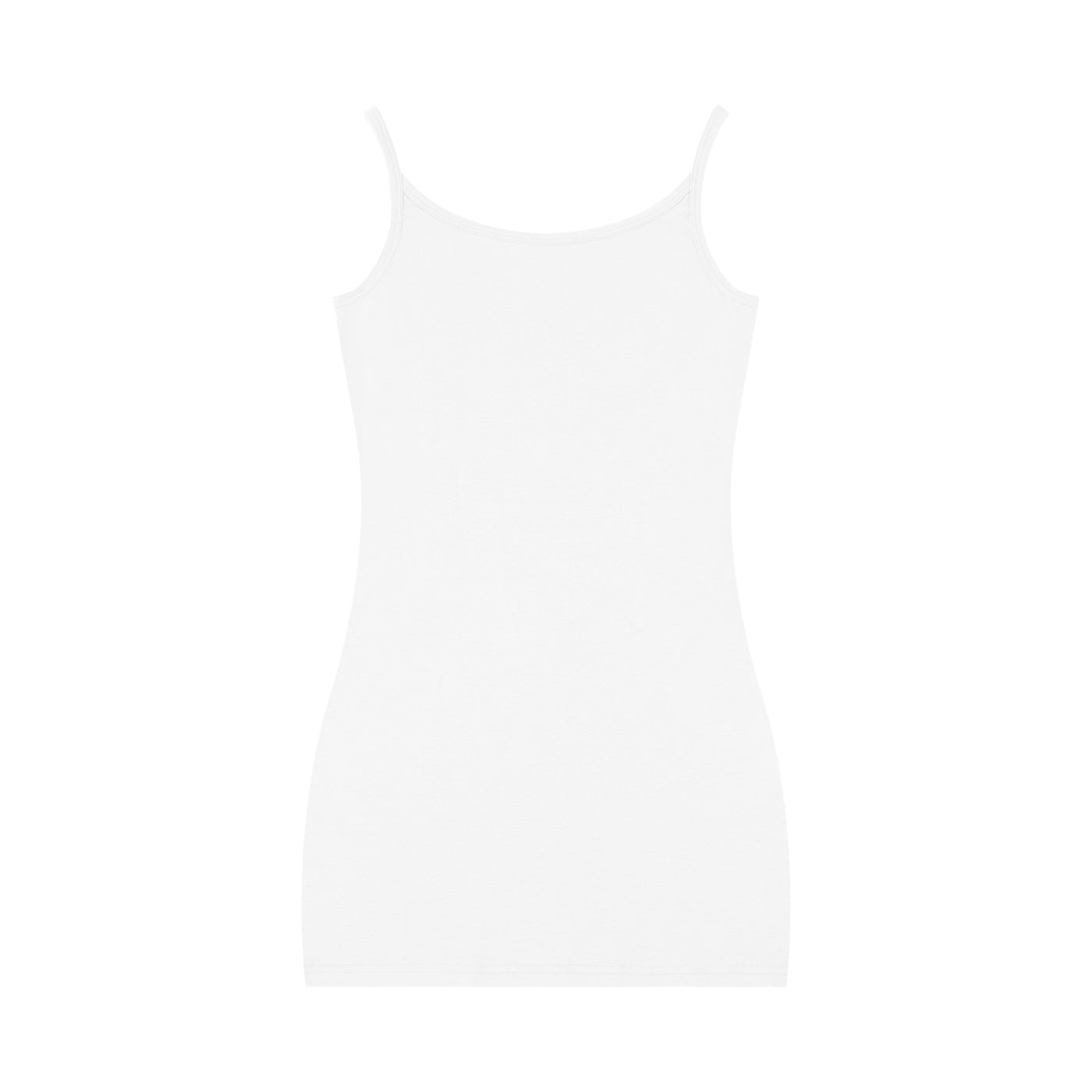 Anointed Garments white sleeveless bodycon dress with a U-neck, made from a soft rayon and spandex blend.