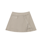 High-Waist Pocketed A-Line Skirt