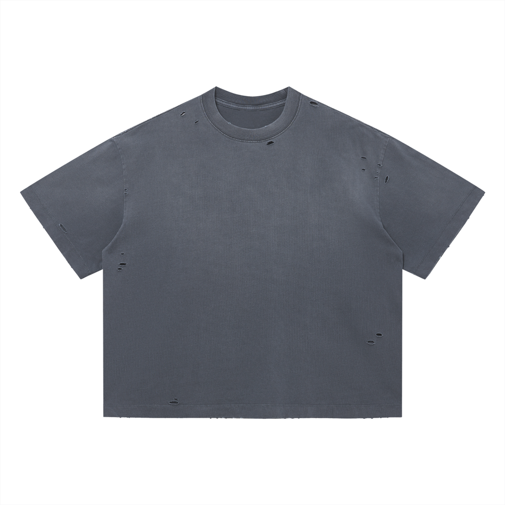 Vintage Washed Distressed Boxy Oversized T-Shirt