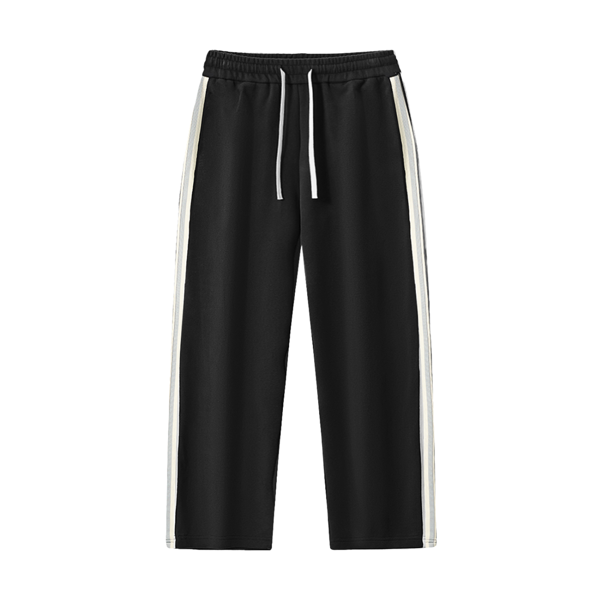 Contrast Side-Stripe Straight-Leg  Pants