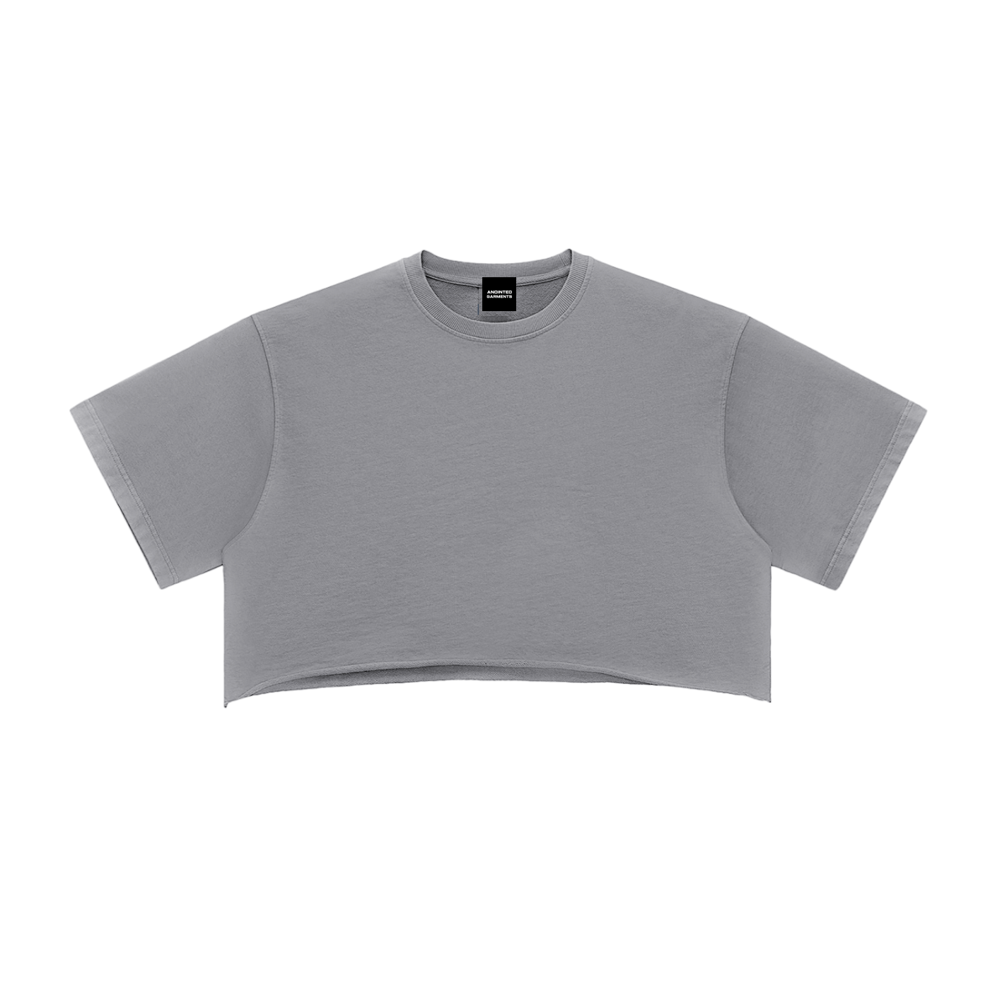 Snow Washed Raw Edge Crop Top