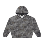 Unisex Vintage Wash Leopard Full Zip Hoodie